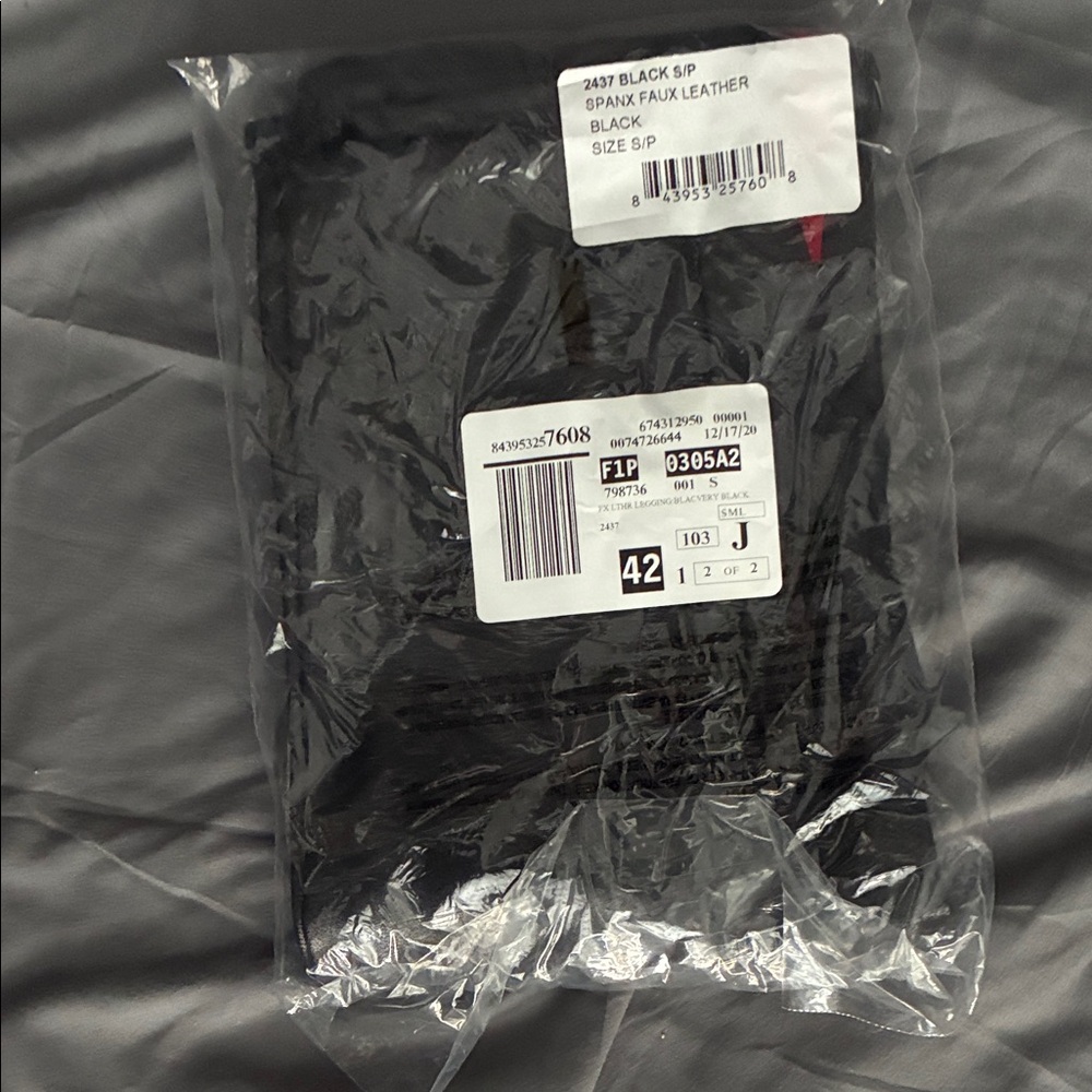 SPANX Black Faux Leather Leggings
